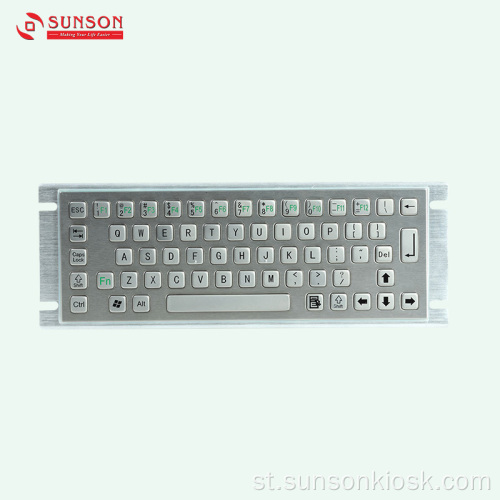 Keyboard ea IP65 Metal bakeng sa Kiosk ea Boitsebiso